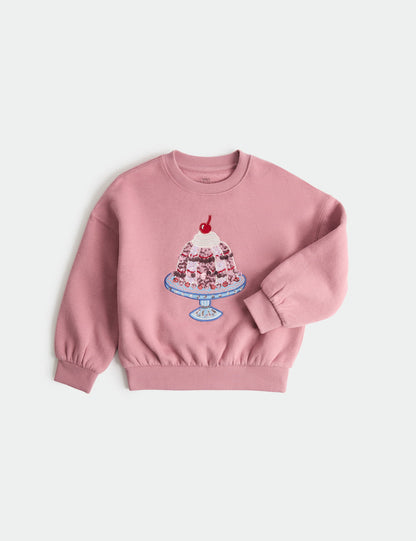Pamuklu Jelly Baskılı Çocuk Sweatshirt