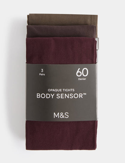 3'lü 60 Denye Body Sensor™ Opak Külotlu Çorap Seti