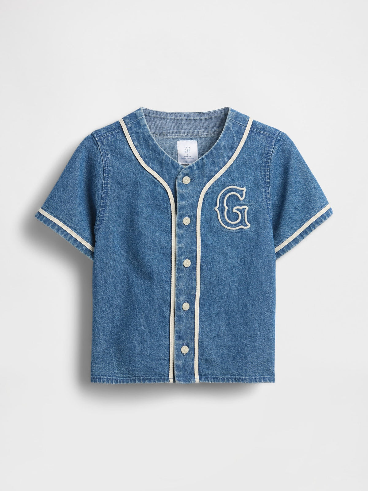 Mavi Denim Varsity Logo Beyzbol Gömlek