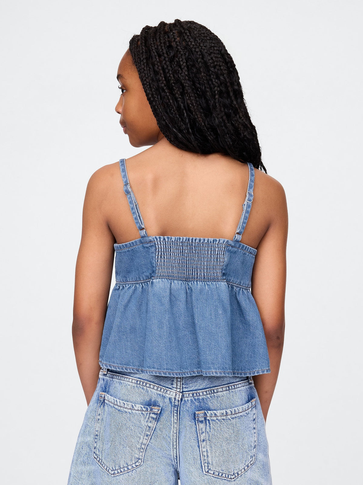 Mavi Denim Askılı Peplum Bluz