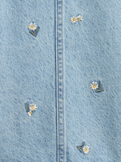 Açık Mavi Babygap Denim Tulum Etek