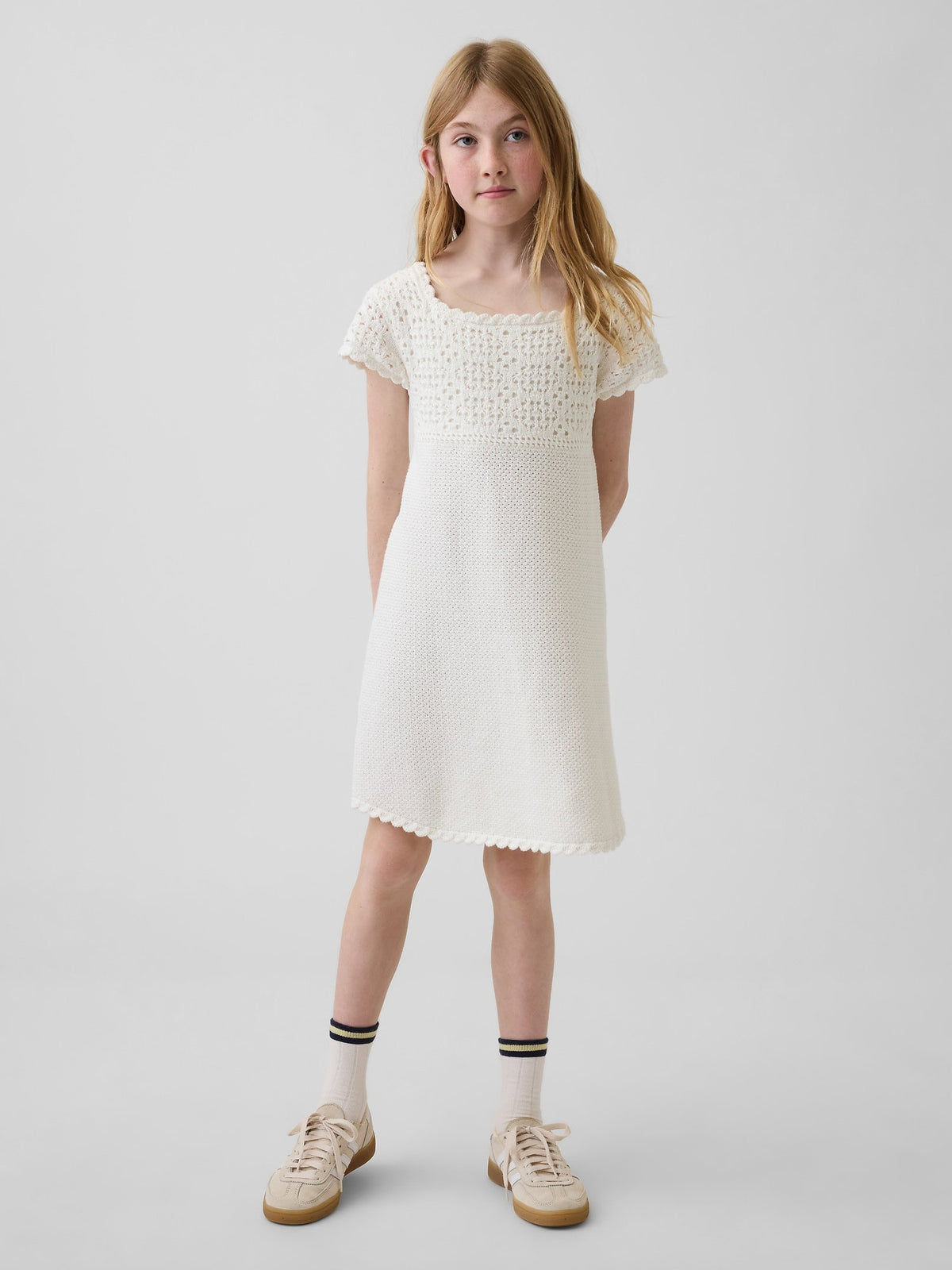 Açık Mavi Crochet Triko Elbise