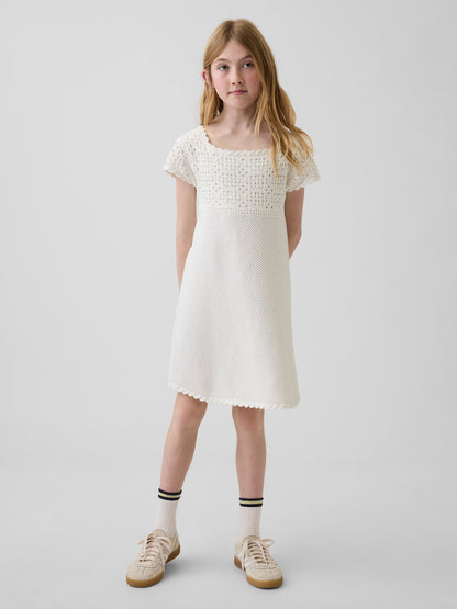 Açık Mavi Crochet Triko Elbise