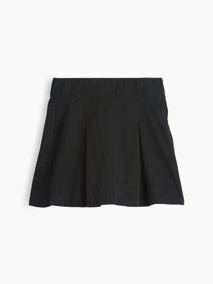 Siyah Uniform Pileli Khaki Şort Etek