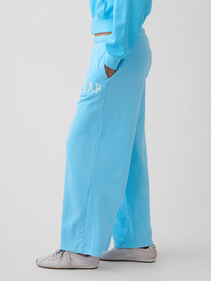 Açık Mavi Gap Logo Fransız Havlu Kumaş Wide-leg Joggers