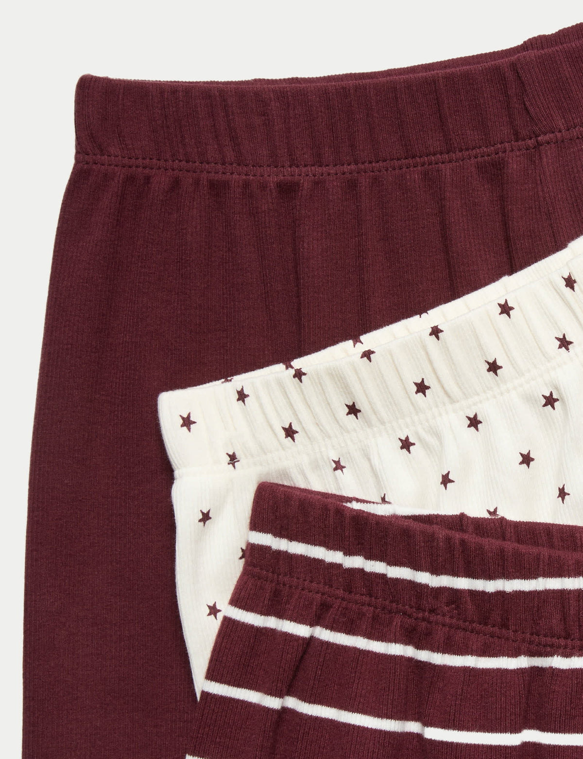 3'lü Desenli Fitilli Pamuklu Çocuk Pijama Takımı