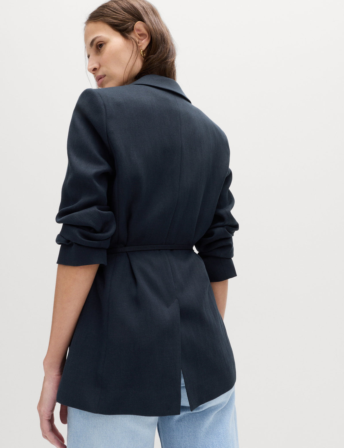 Keten Karışımlı Blazer Ceket