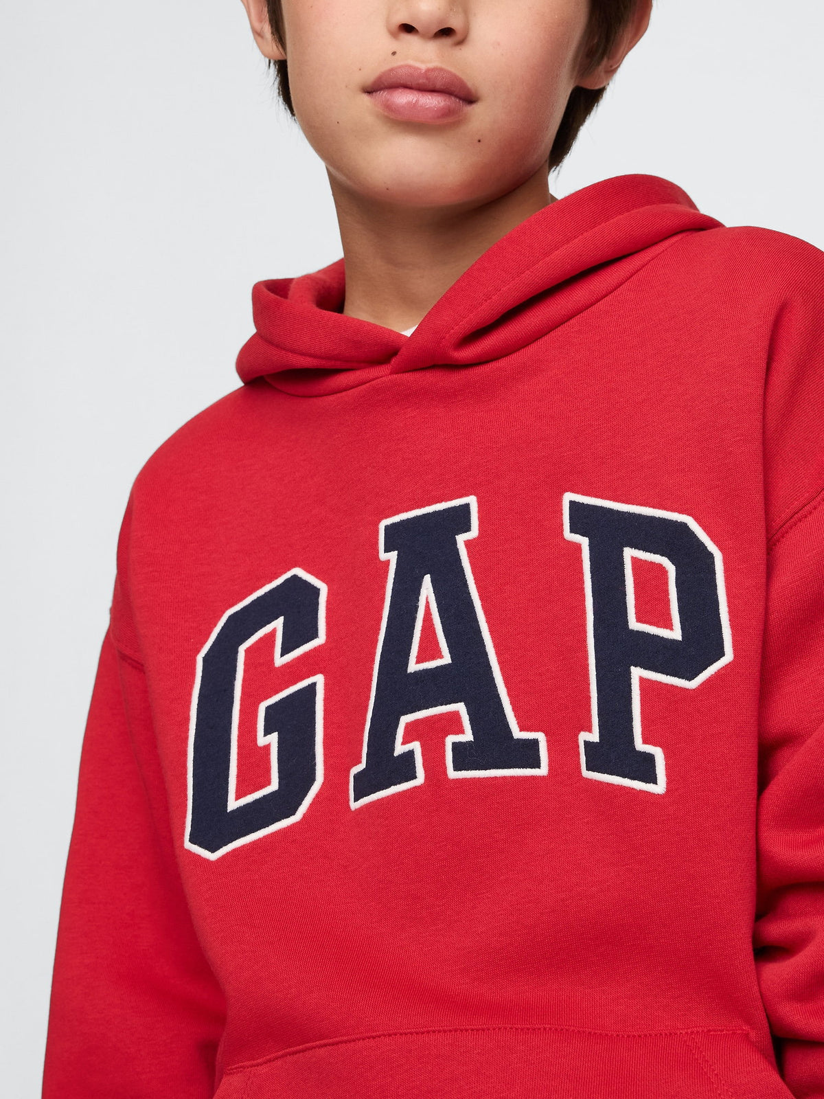Kırmızı Relaxed Gap Logo Kapüşonlu Sweatshirt