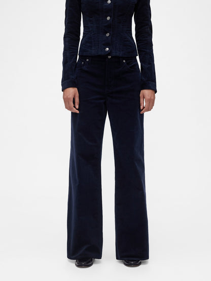 Lacivert Gapstudio Low Rise Corduroy Wide-leg Pantolon