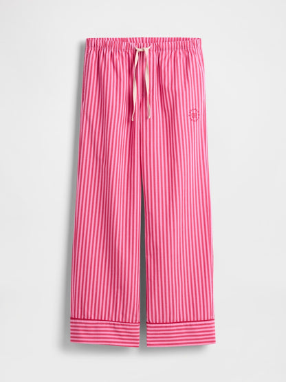 Kırmızı Gap × Summer Fridays Relaxed Poplin Stripe Pijama Altı