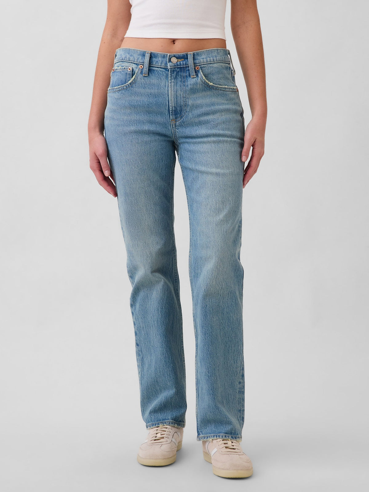 Mavi Mid Rise Relaxed Straight Jean Pantolon