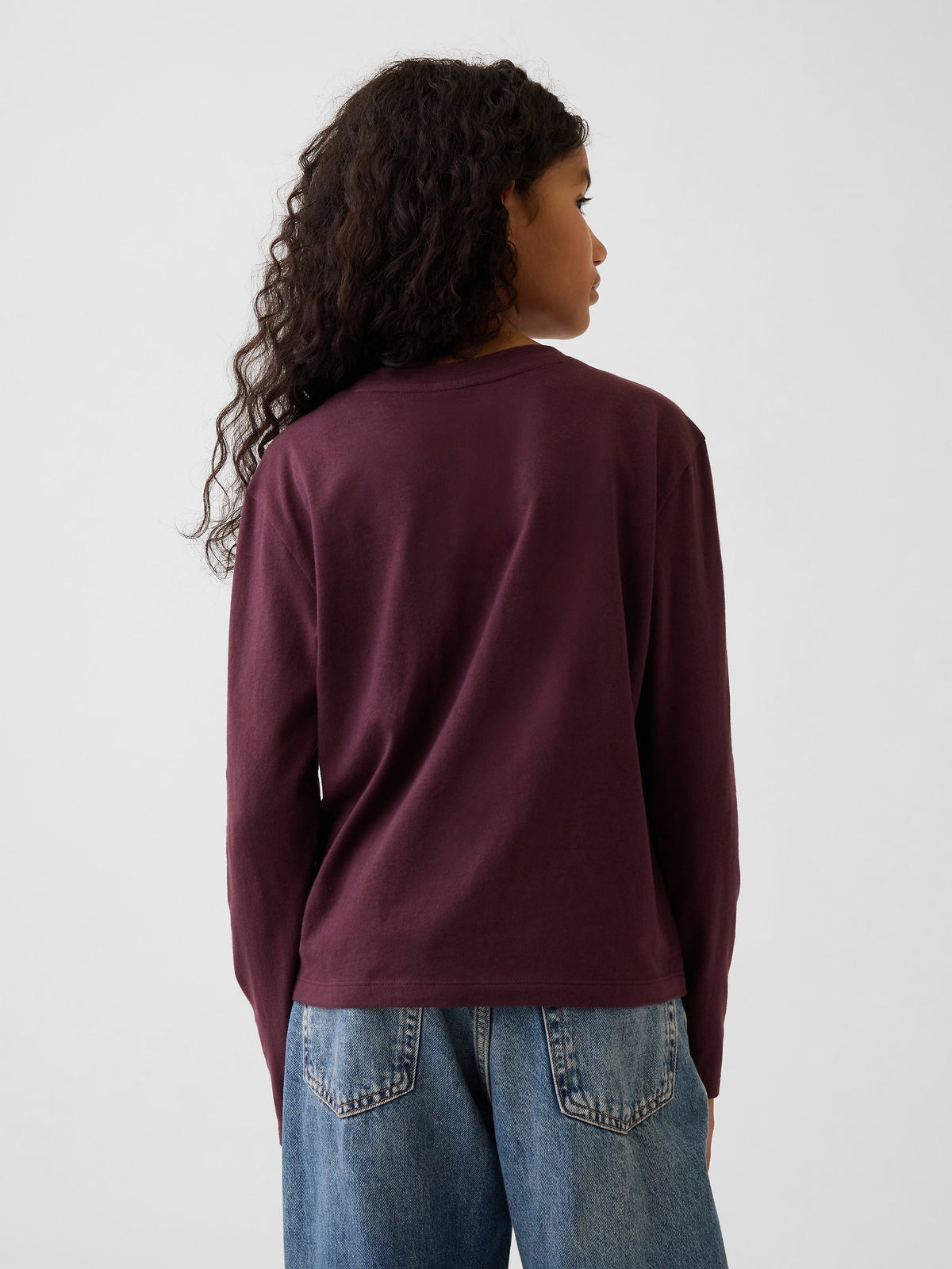 Bordo Logo Grafik Baskılı T-shirt