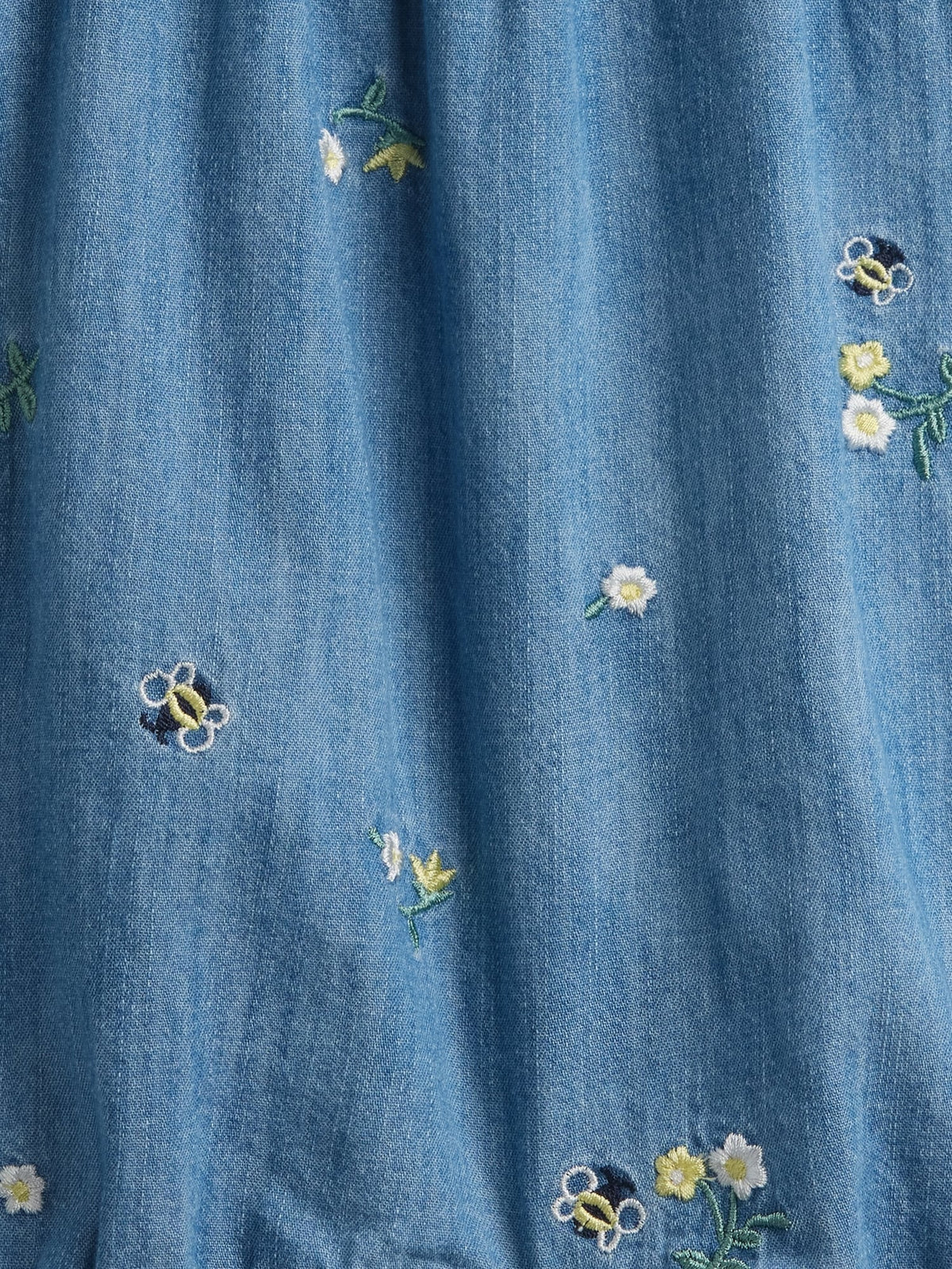 Mavi Denim Ruffle Kısa Tulum