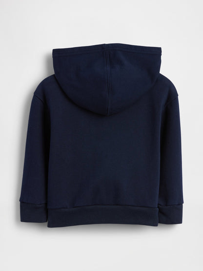 Lacivert Relaxed Logo Fermuarlı Sweatshirt
