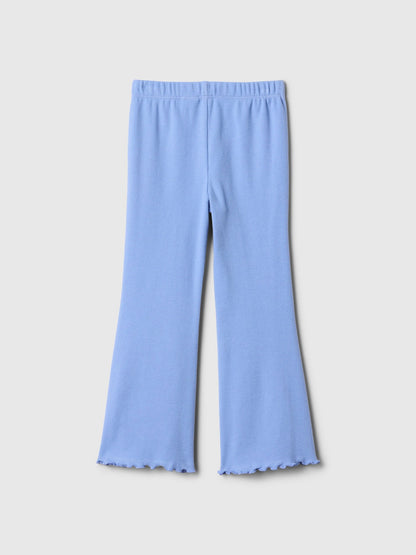 Açık Mavi Fitilli Pull-on Baskılı Flare Tayt