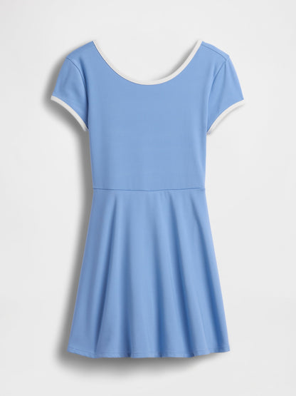 Açık Mavi Cap-sleeve Athletic Elbise
