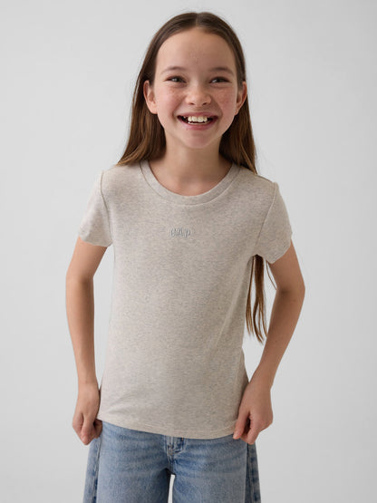 Kırık Beyaz Arch Logo Rib T-shirt