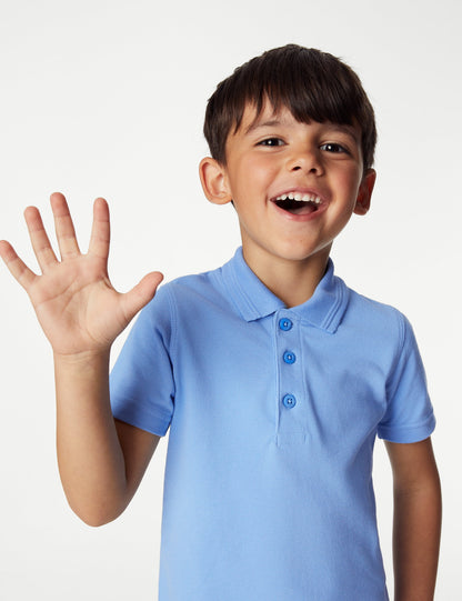 Saf Pamuklu 2'li Polo Yaka T-shirt (2-16 Yaş)