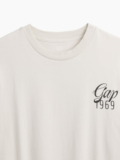 Kırık Beyaz Everyday Soft Relaxed Grafik Baskılı T-shirt