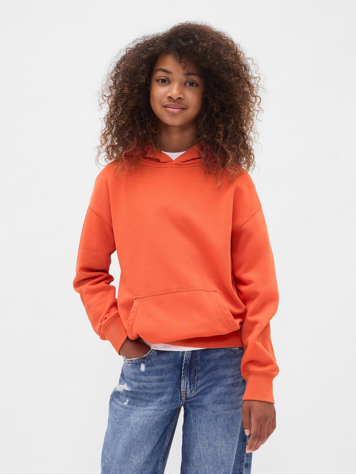 Turuncu Vintage Soft Relaxed Sweatshirt