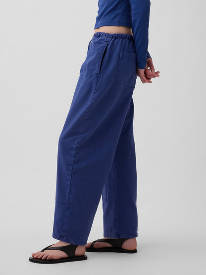 Kobalt Mavisi Easy Double-knee Barrel Pantolon