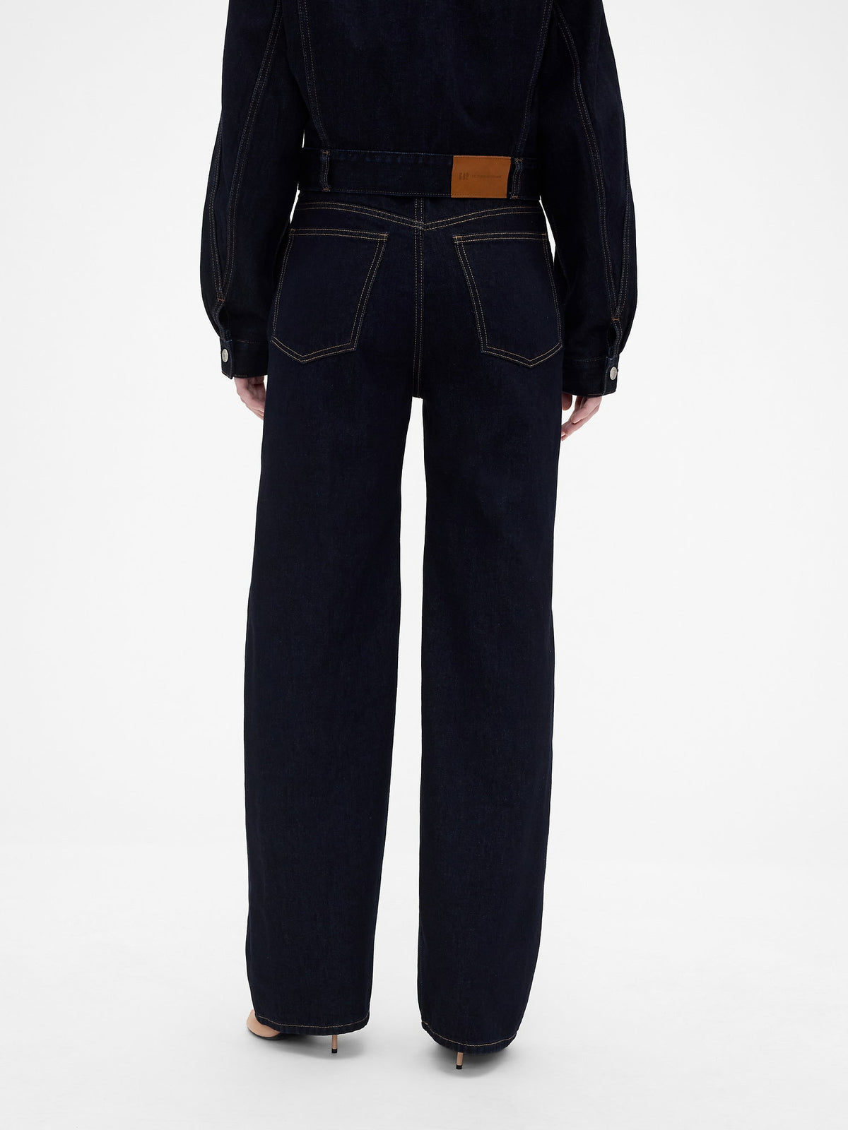 Koyu Mavi Gap × Victoria Beckham High Rise Straight Jean Pantolon