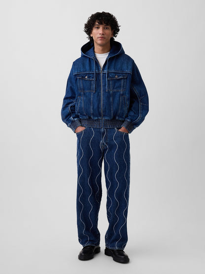 Mavi Gap × Hfr Işlemeli Baggy Jean Pantolon By Daveed Baptiste
