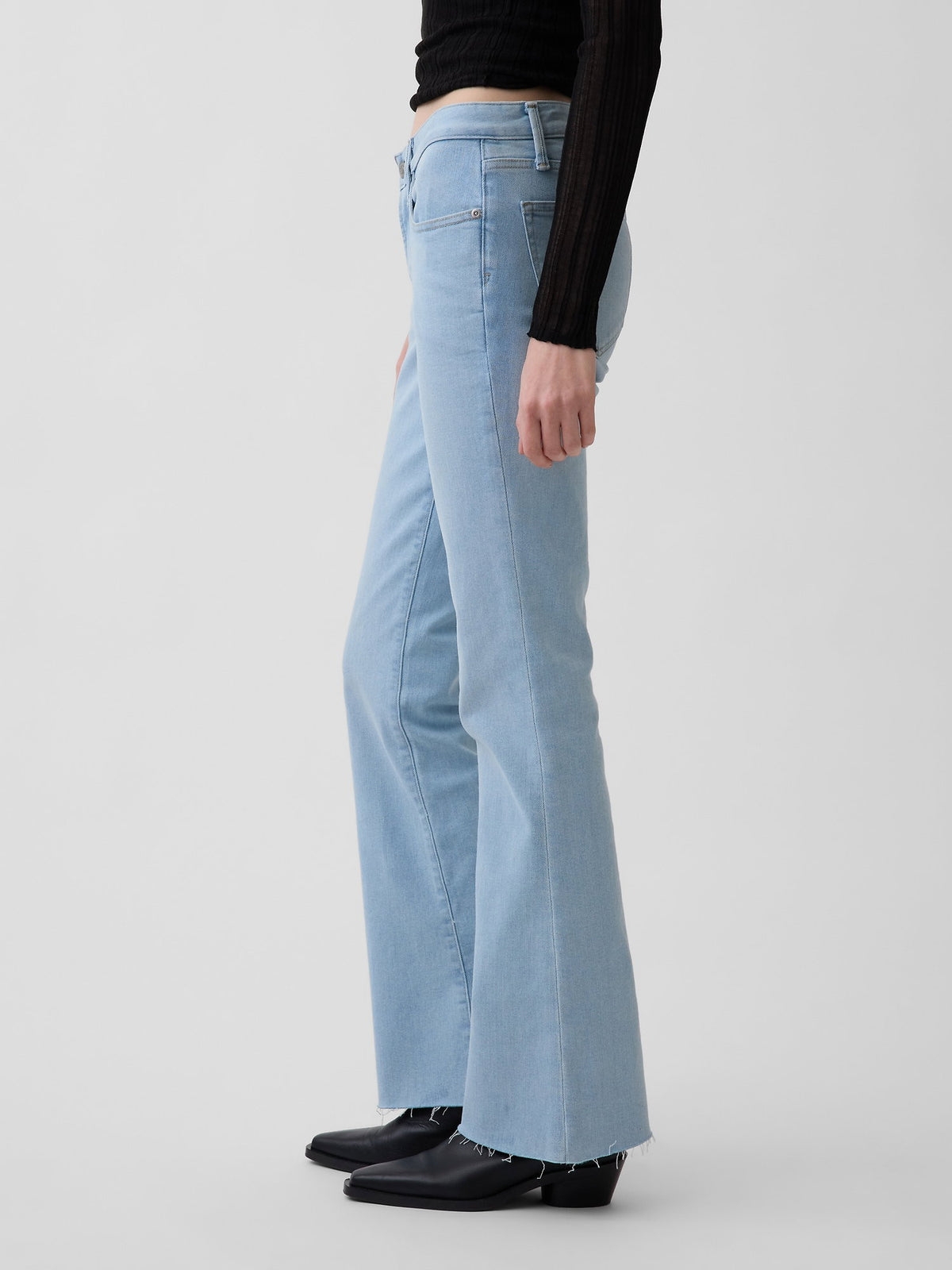 Açık Mavi Low Rise Long & Lean Jean Pantolon