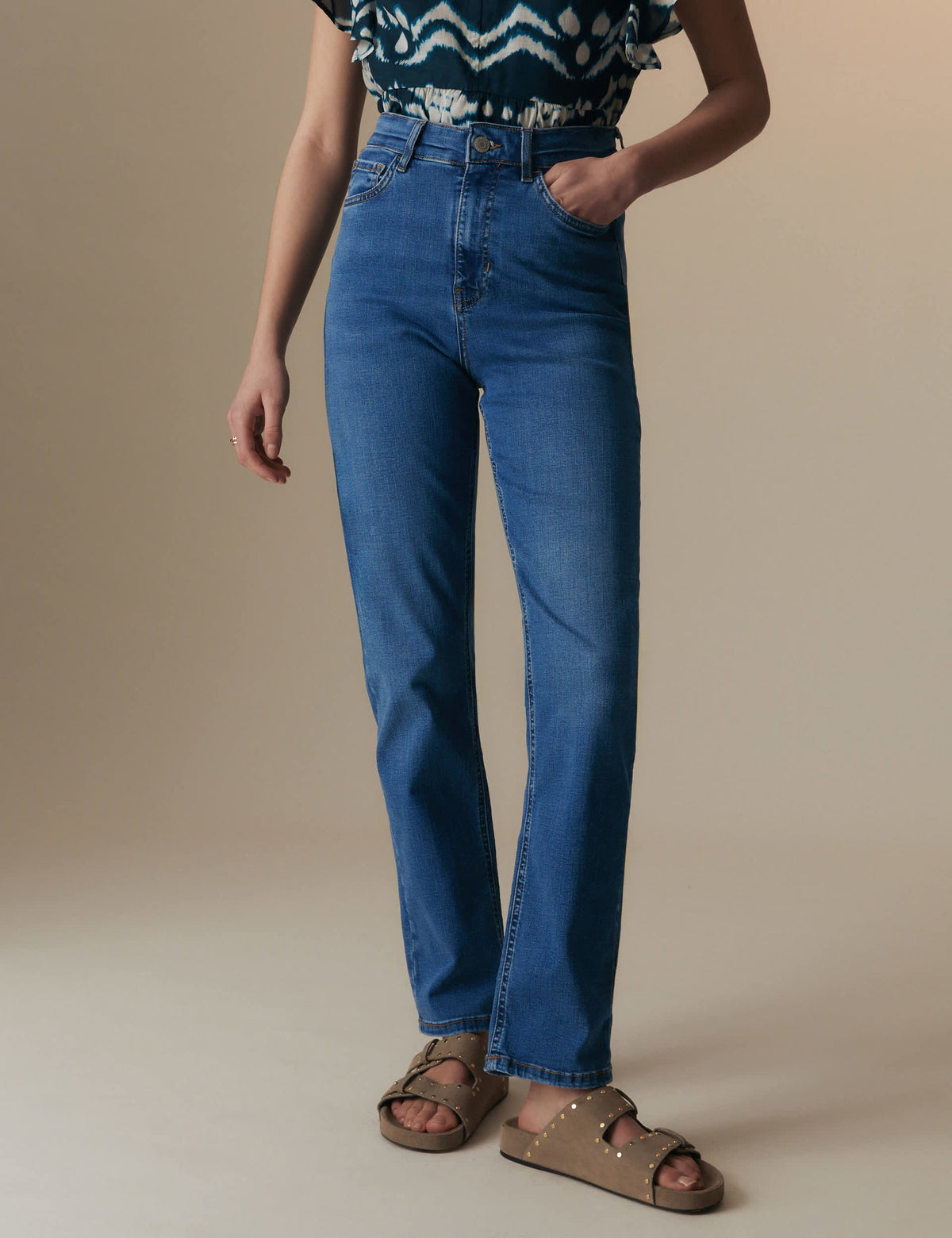 Tencel ™ Straight Leg Jean Pantolon