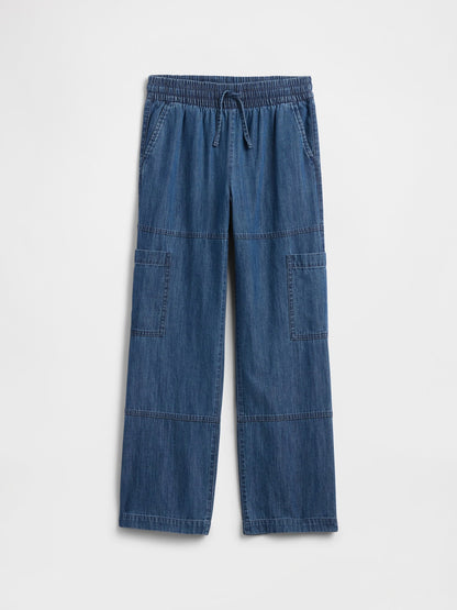 Mavi Pull-on Relaxed Denim Kargo Pantolon