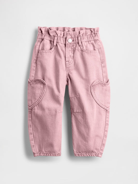 Pembe Kalp Cep Detaylı Horseshoe Jean Pantolon