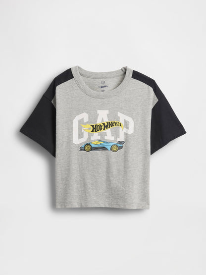 Gri Hot Wheels Grafik Logo T-shirt
