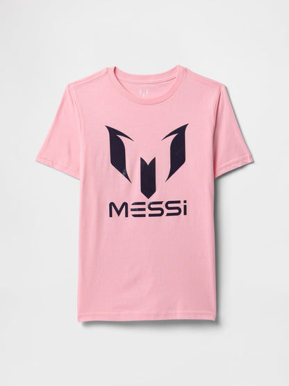 Pembe Messi Grafik T-shirt