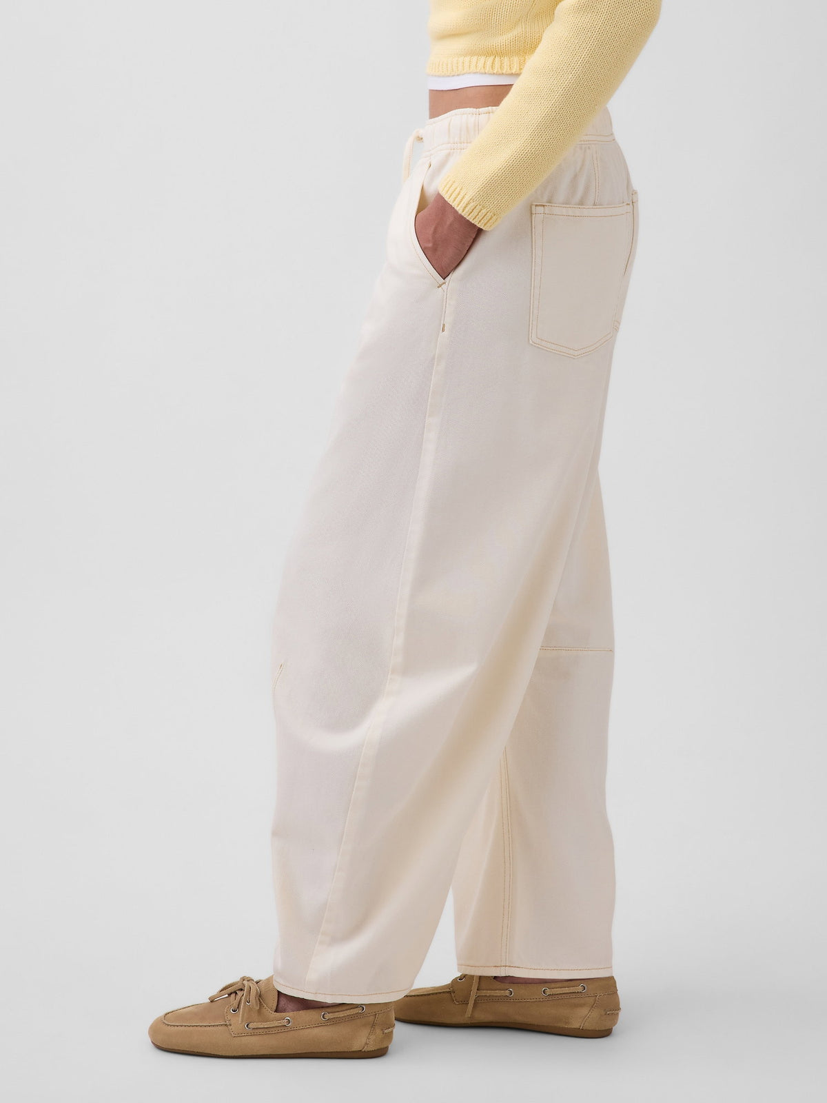 Krem Mid Rise Ultrasoft Easy Horseshoe Jean Pantolon