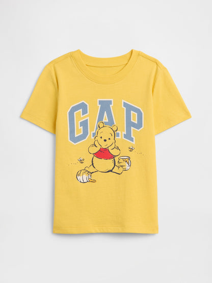 Sarı Disney Winnie The Pooh Logo T-shirt