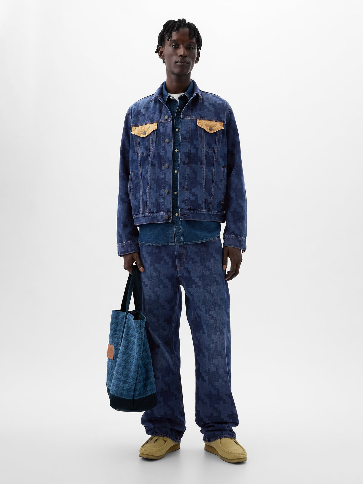 Koyu Mavi Dap × Gap Organik Pamuk Icon Denim Ceket