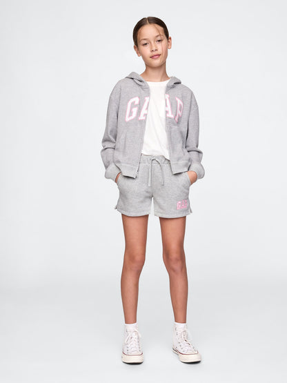 Pembe Gap Logo Havlu Kumaş Pull-on Şort