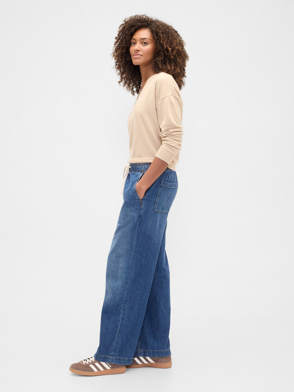 Mavi High Rise Easy Wide-leg Jean Pantolon
