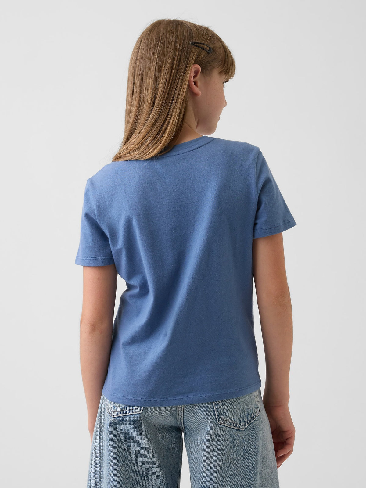 Koyu Mavi Grafik Baskılı T-shirt