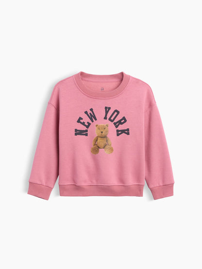 Pembe Vintagesoft Grafik Baskılı Sweatshirt
