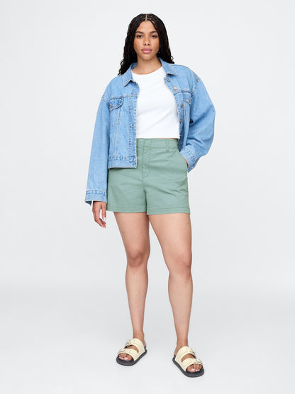 Yeşil Mid Rise Downtown Khaki Şort