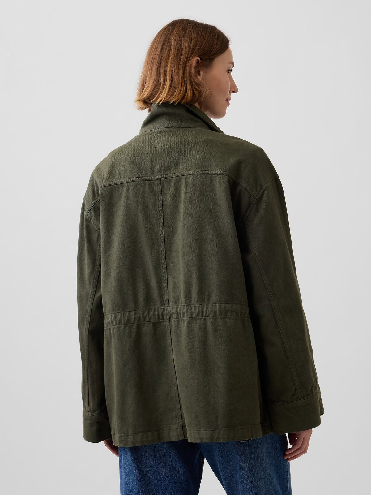 Haki Oversized Utility Swing Ceket