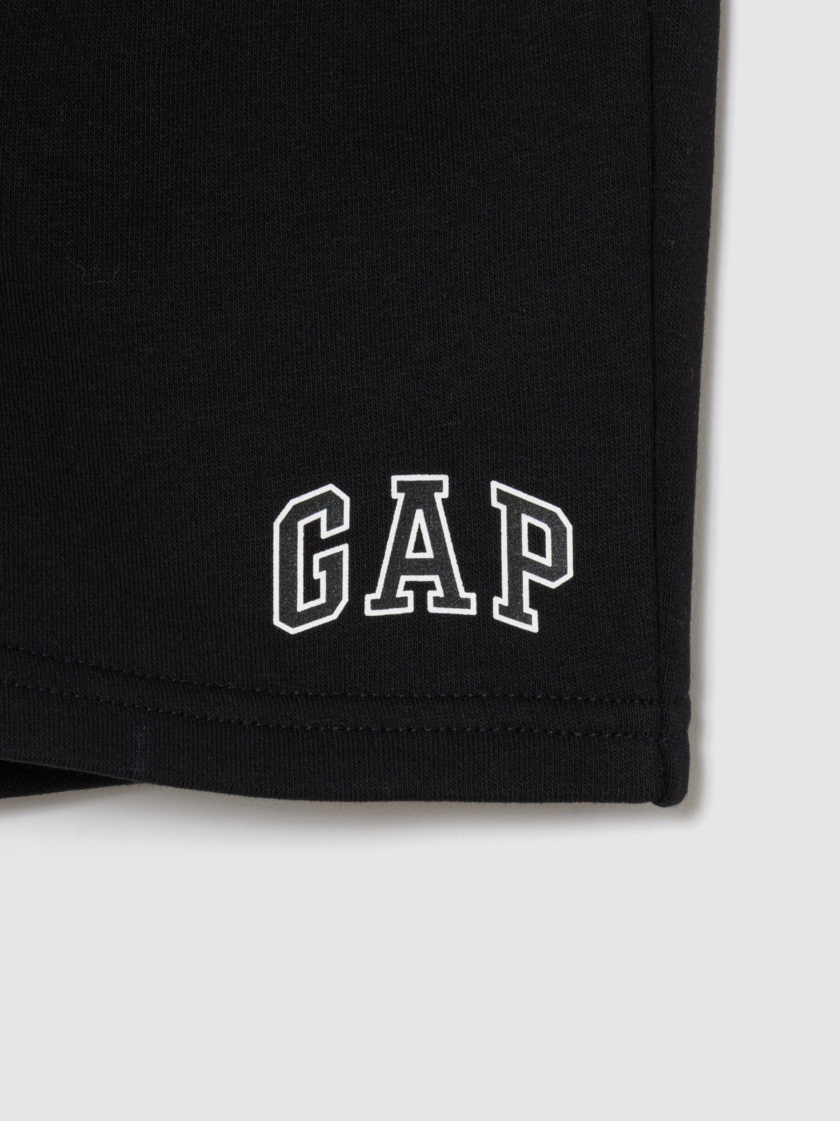 Siyah Babygap Relaxed Logo Fransız Havlu Kumaş Pull-on Şortlar