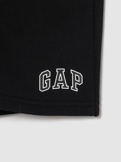 Siyah Babygap Relaxed Logo Fransız Havlu Kumaş Pull-on Şortlar