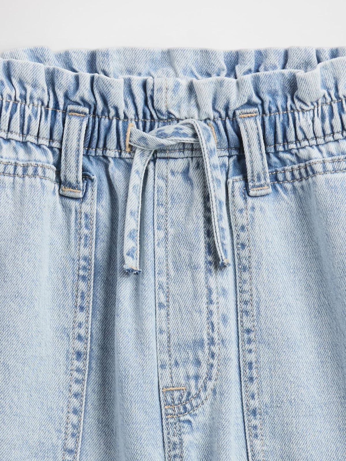 Açık Mavi High Rise Relaxed Pull-on Utility Şort