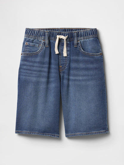 Lacivert Pull-on Sweatpant Jean Şort