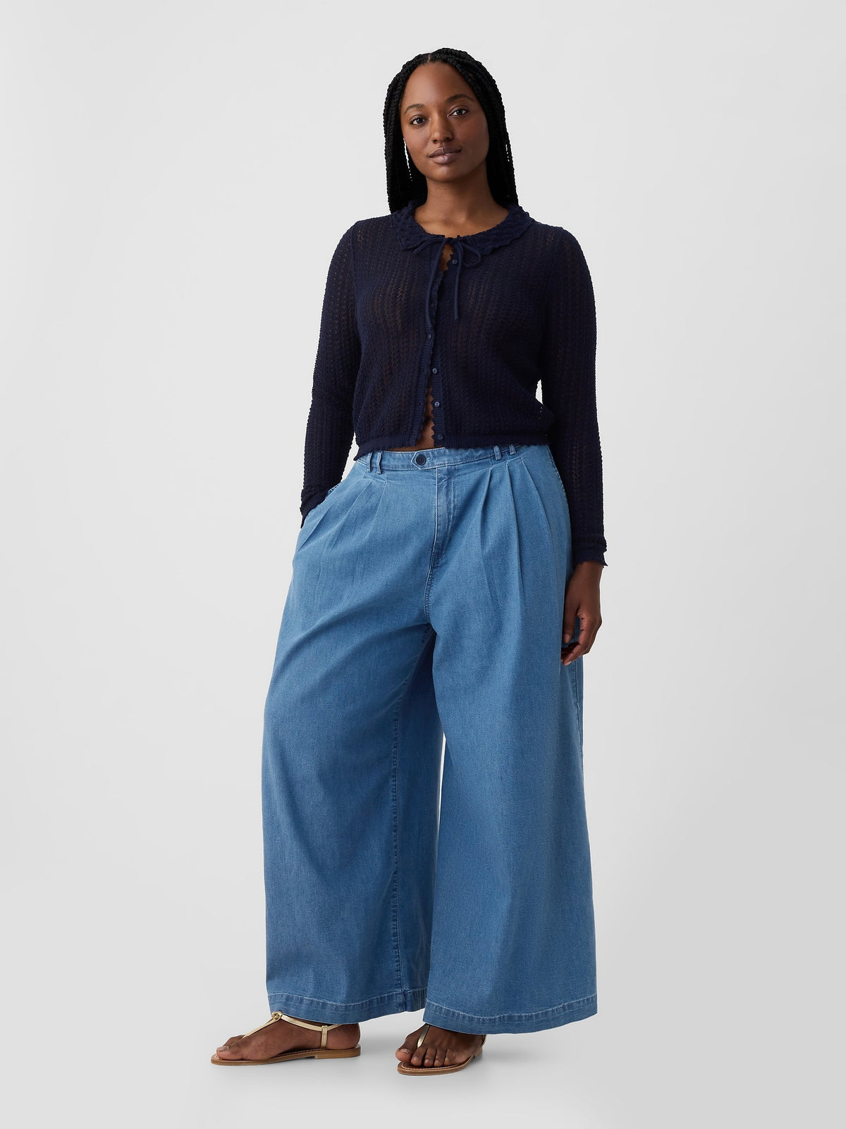 Mavi Gap × Dôen High Rise Wide Leg Jean Pantolon