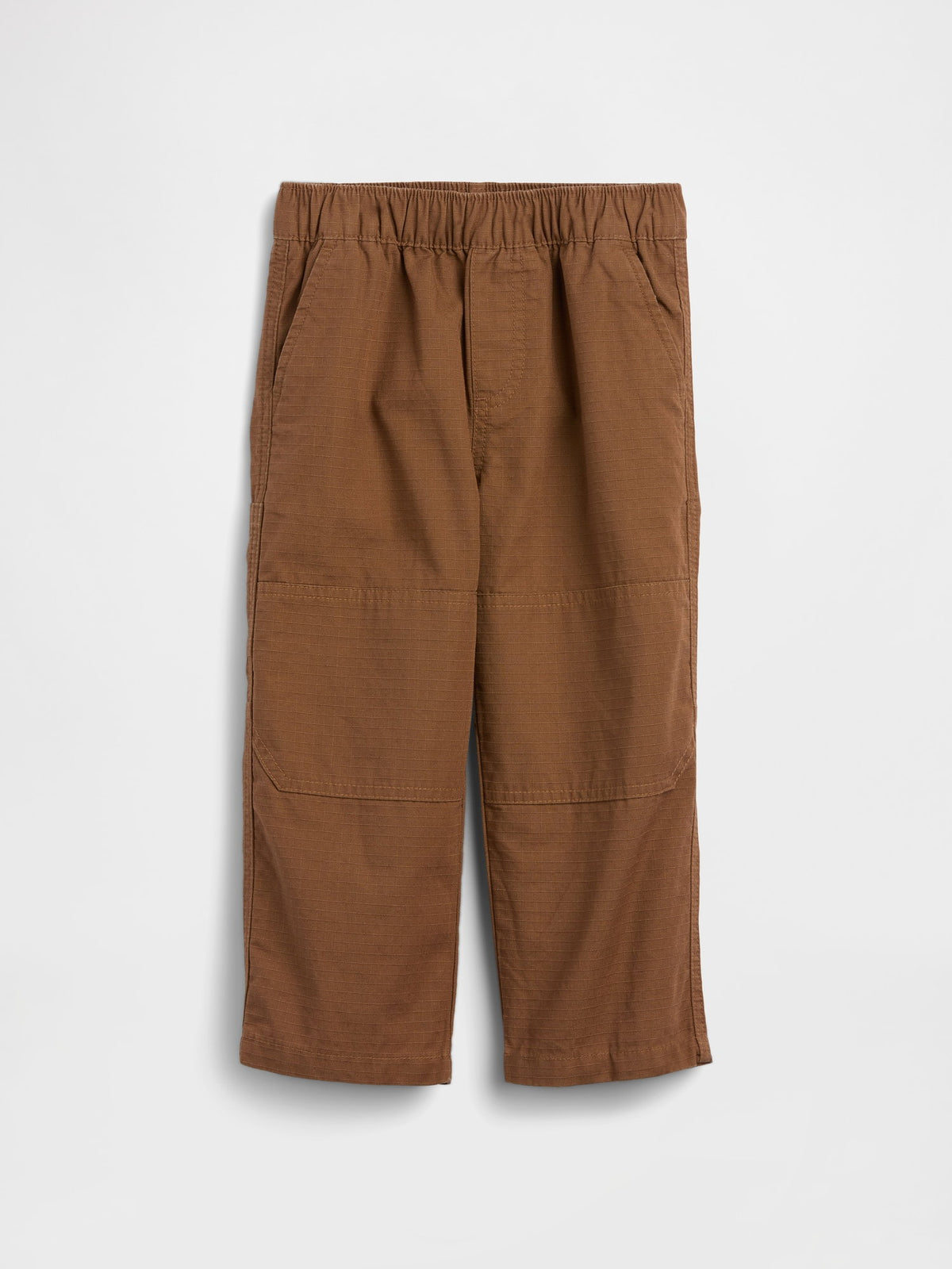 Kahverengi Pull-on Baggy Double-knee Carpenter Pantolon