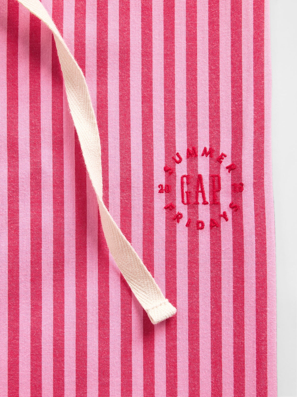 Kırmızı Gap × Summer Fridays Relaxed Poplin Stripe Pijama Altı