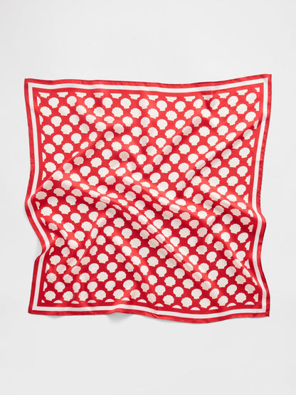 Kırmızı 100% Ipek Oversized Bandana